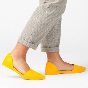Native Shoes Audrey Bloom D'Orsay Flats, Groovy Yellow, Size 8